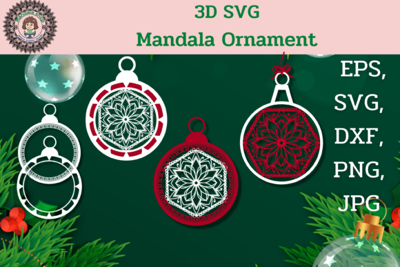 3D SVG Mandala Flower Ornaments: A Creative Tool for Every Project