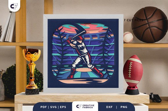 Baseball Batter 3D Shadow Box: A Creative and Customizable Craft Project