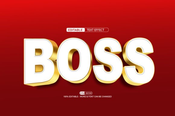 Boss 3D Editable Text Effect Vector: A Strategic Tool for Creative Professionals