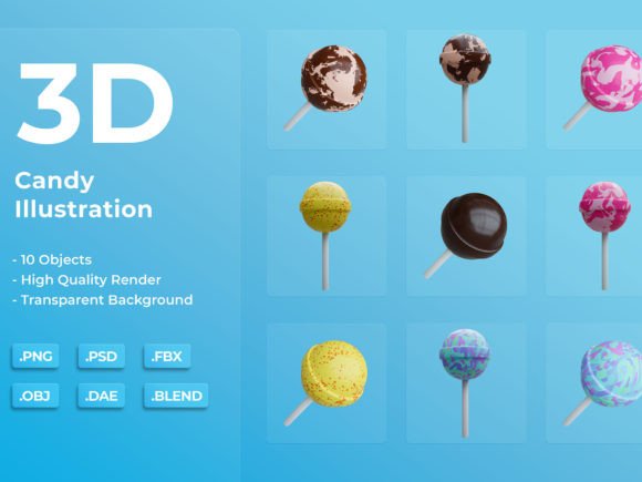 Candy 3D Illustration: A Sweet Way to Elevate Your Design Projects