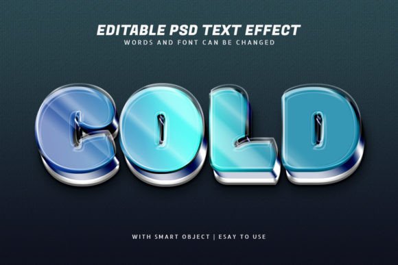 Cold 3D Text Effect Editable: A Versatile Design Solution