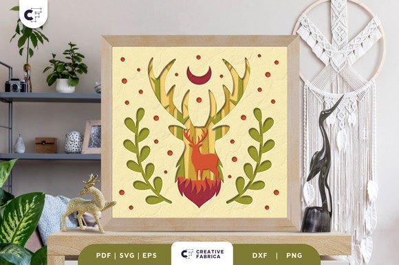 Deer Head Silhouette 3D Shadow Box: A Creative and Versatile Craft Project