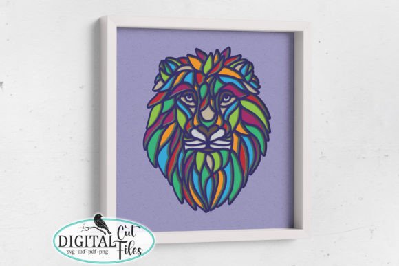 Father's Day Birthday Lion 3D Shadow Box