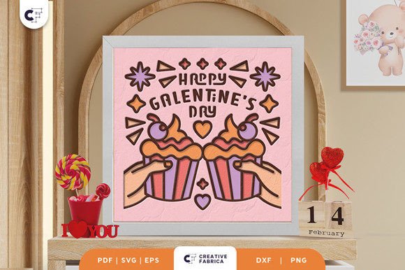 Galentine’s Day Cupcakes 3D Shadow Box: A Creative Way to Celebrate Friendship