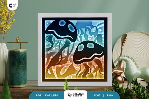 Jellyfish Underwater 3D Shadow Box: A Creative and Decorative Craft Project