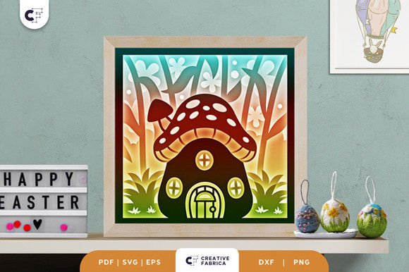 Mushroom House 3D Shadow Box: A Creative Craft Project for All Skill Levels