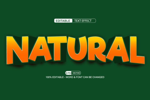 Natural 3D Editable Text Effect Vector: A Versatile Tool for Designers and Creatives