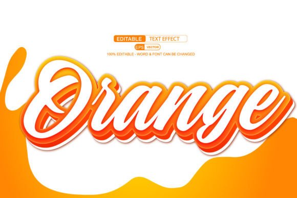 Orange Juice 3D Editable Text Effect