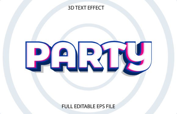 Party 3D Editable Vector Text Effect: A Versatile Tool for Modern Designers