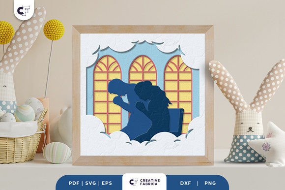 People Praying 3D Shadow Box Paper Cut: A Strategic Craft for Creative Expression