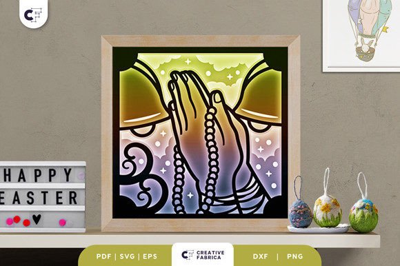 Rosary Beads 3D Shadow Box Papercut: A Unique Craft for Faith and Art