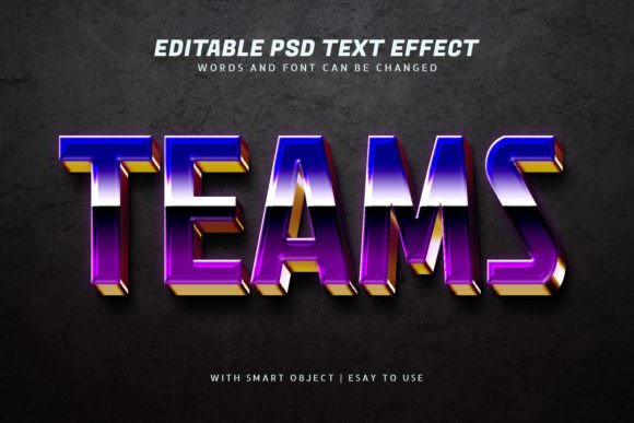 Teams 3d Retro Text Effect Editable: A Versatile Design Tool