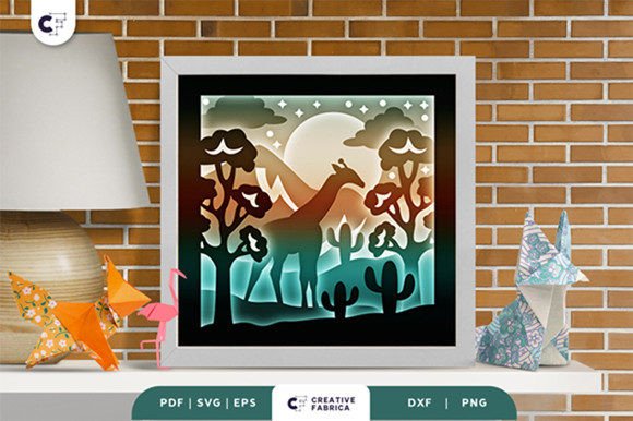 The Giraffe Savanna Sunset 3D Shadow Box: A Creative Masterpiece for Modern Crafters