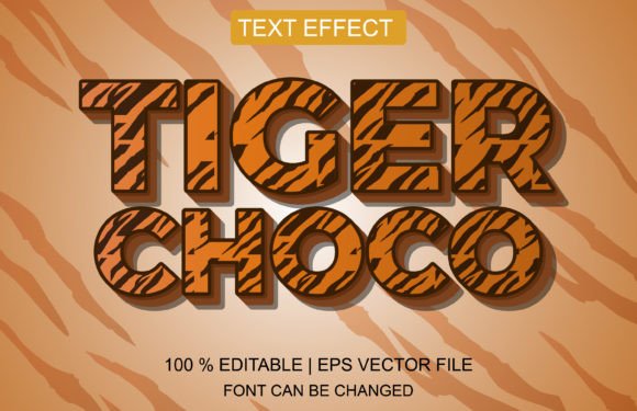 Tiger Choco 3D Editable Vector Text Effe: A Strategic Tool for Creative Professionals