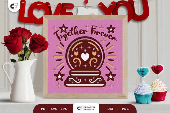 Together Forever 3D Shadow Box Papercut: A Creative Expression of Love