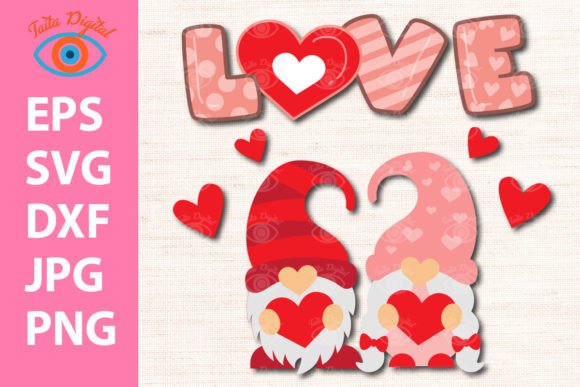 Valentine Gnomes Heart Design: A Versatile Digital Art Collection