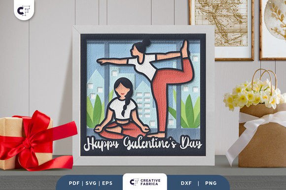 Woman Doing Yoga 3D Paper Cut SVG